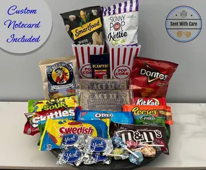 Snack Box Movie Night & Popcorn Box Gift Idea -Deluxe Family Movie Snacks for Friends and Family Set Multipack snack  tok