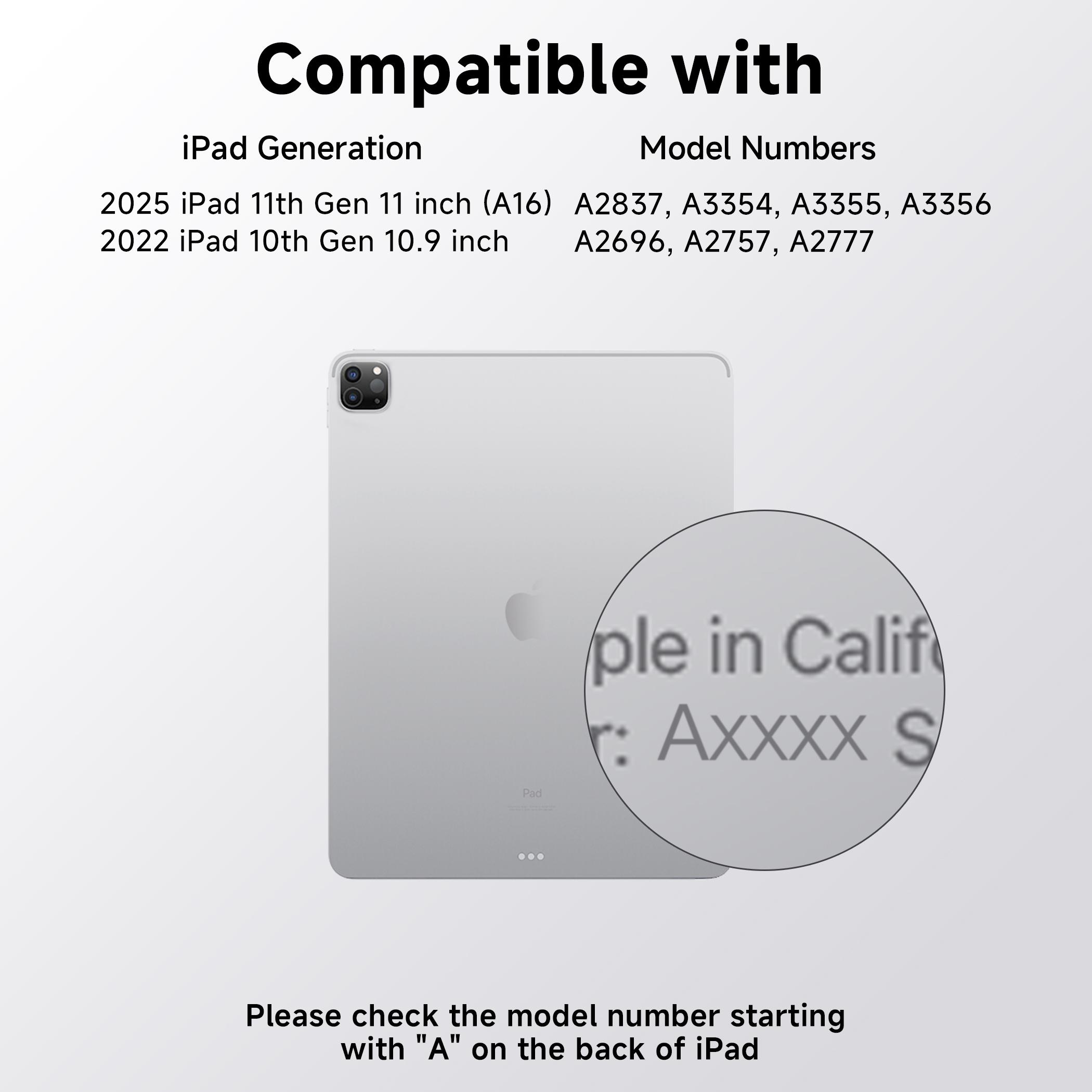 Touch Keyboard Case Compatible with iPad Apple iPad (8.3'/10.2'/10.9'/11'/12.9'/13 inch )ipad 7-11th(A16)/ipad air(2022-2026) / ipad pro (2018-2025) and ipad mini,:Multi-Touch Trackpad,360°Rotatable Thin Light for iPad Air 5/4 Gen