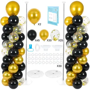 Balloon Column Stand with 102 Balloons, Balloon Column Kit Set of 2, Balloon Stand with Base for, from 1.57 to 7 Ft, For Decorations