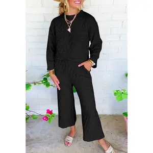 BLACK QUILTED PANTS