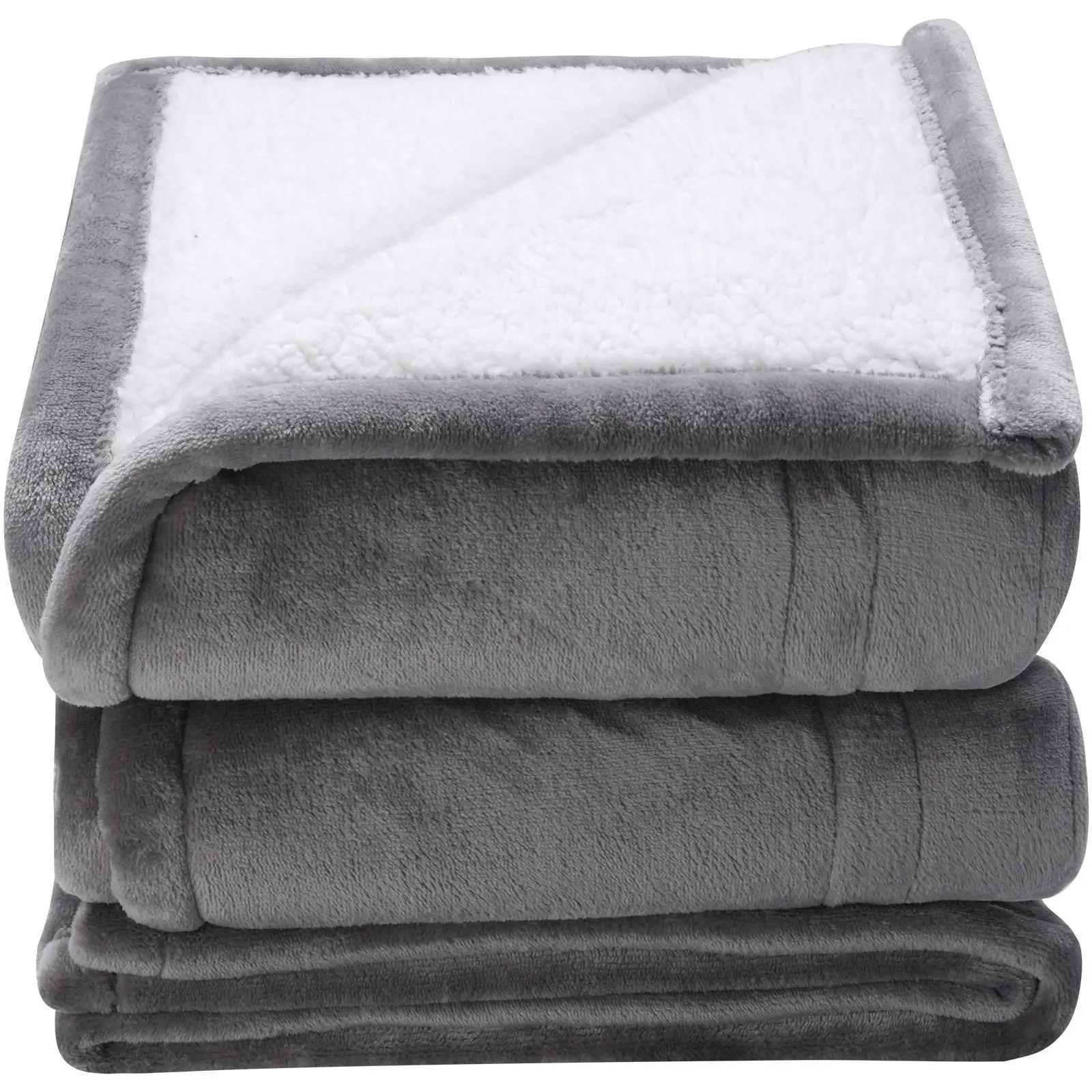 【SummerFinds】VEVOR Heatable Electric Throw Blanket, 50"x60" Twin Size Soft Flannel & Sherpa, 5 Heating Levels, 3-Hour Timer Auto-Off, Machine Washable, ETL & FCC Certified (Grey) for Fathers Day, Movie Night