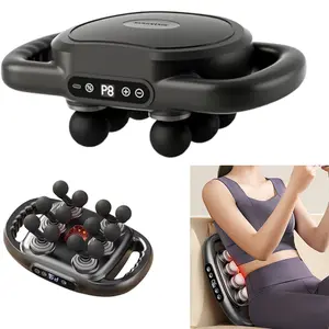 Quiet Cordless Massage Gun Deep Tissue Percussion with 12 Attachments 9 Speed Levels for Muscle Recovery Portable Electric Muscle Massager