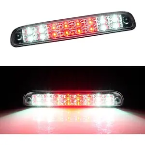 Suitable for 1999-2016 Ford F250 F350 F450 F550 Super Heavy Duty Truck Third Brake Light LED, Suitable for 99-16 F-250-F-550 High Mount Rear Brake Light Assembly, Suitable for 1993-2011 Ford Ranger Cab Cargo Parking Light (Chrome Plated)