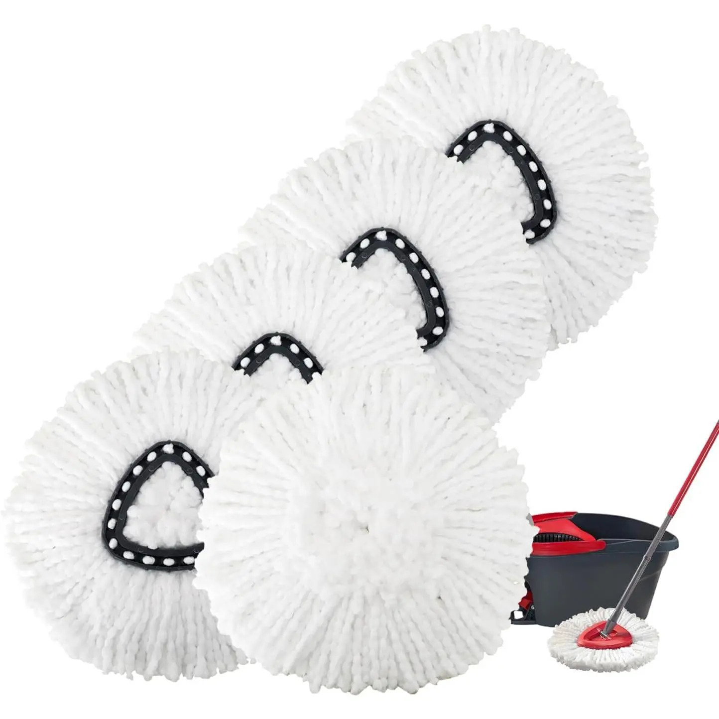 5 Pack Spin Mop Replacement Heads Mop Refills Microfiber Mop Replace Heads Safe for All Hard-surfaced Floors