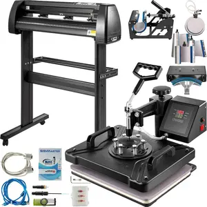 VEVOR 8 In 1 Heat Press Sublimation Machine 28 Vinyl Cutter Cutting Plotter