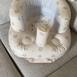 Inflatable Baby Seat with Built-in Air Pump and Toddler Floor Seat (No Wheels)- Ages 3-36 Months, Baby Floor Seater Gifts, Thanksgiving, Christmas, New Year Gift(No wheels)