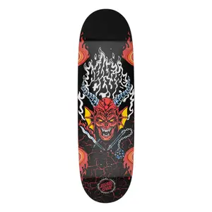 9in Stranger Things Hellfire Club Flames Santa Cruz Skateboard Deck