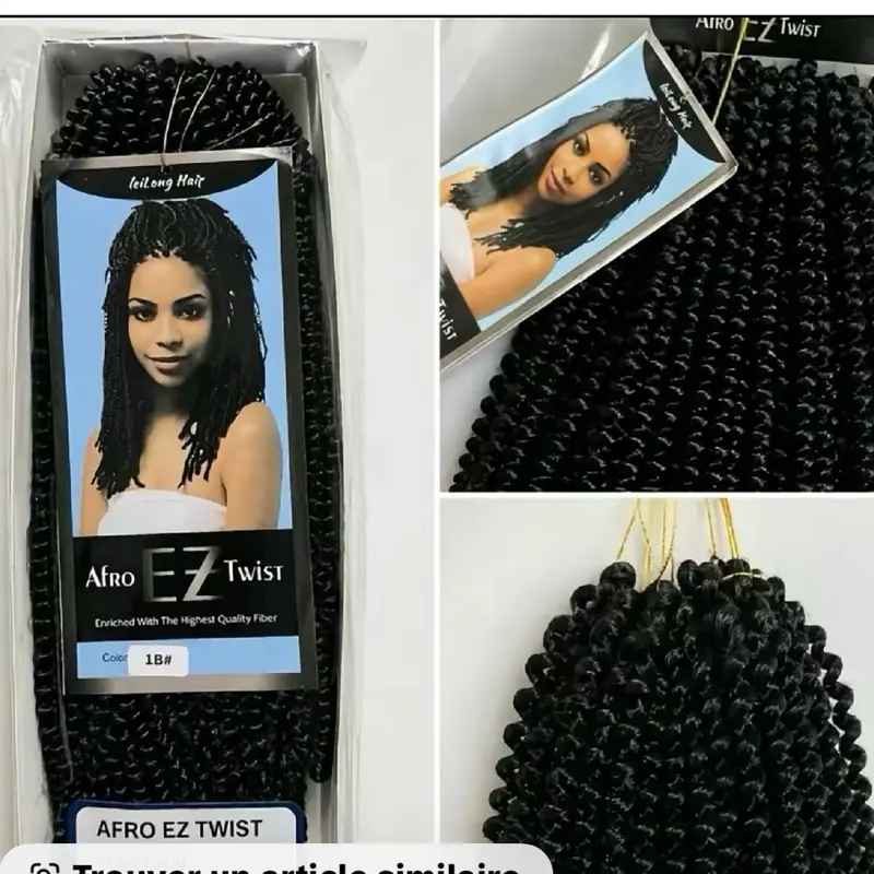 EZ Twist Afro Hair Extensions - Easy-to-Use, Natural-Looking Synthetic Hair for Afro Hairstyle Styling