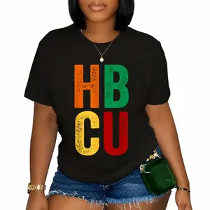 Women's 100% Cotton HBCU Graphic Tshirt - Vintage Casual Everyday Top for Black History Month College Alumni