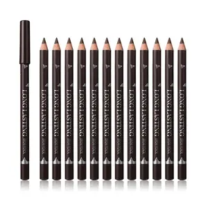 12 Pcs Dark Brown Eyebrow Pencil Eyeliner Makeup，Soft Textured，Easy to Color，Waterproof，Long Lasting Eyebrow Tint Pen for Fills in Sparse Areas Daily Gift