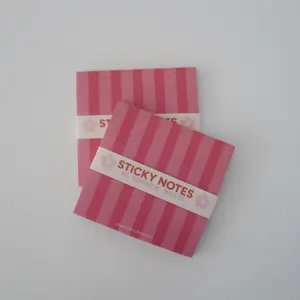 Pink Stripes Sticky Notes