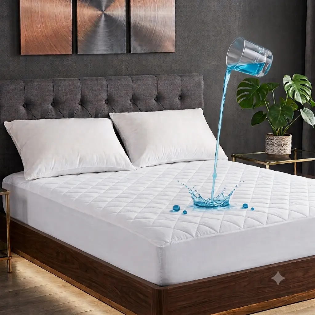 Queen Mattress Protector Waterproof, Premium Quilted Mattress Pad Cover, Soft Noiseless Breathable Mattress Cover, Deep Pocket Fitted Bed Protector, Stretch Fit 6-22 Inch Mattress, Machine Washable, Hypoallergenic, Hotel Collection, White