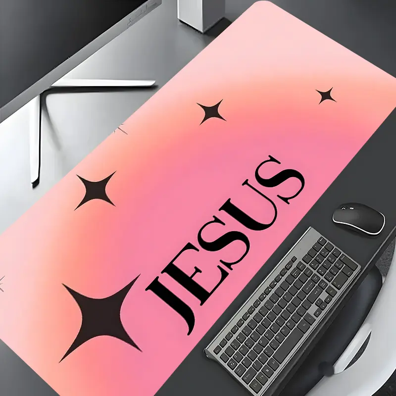 Pink Design Extra Large Gaming Mouse Pad, Made For Gaming, Aesthetic Desktop Drotection Pad,Washable Rubber Pad Non-Slip Lock Edge Multi-Size Mouse Pad Suitable For Home Office,Good Gift for Family and friends, Gaming Mousepad