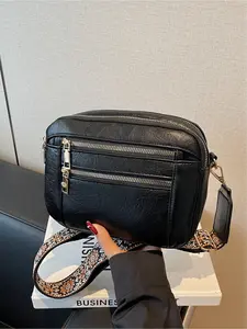 Simple Versatile Multi-Layered Shoulder Small Square Bag, Fashionable Elegant Crossbody Bag, Stylish Daily Use Handbag