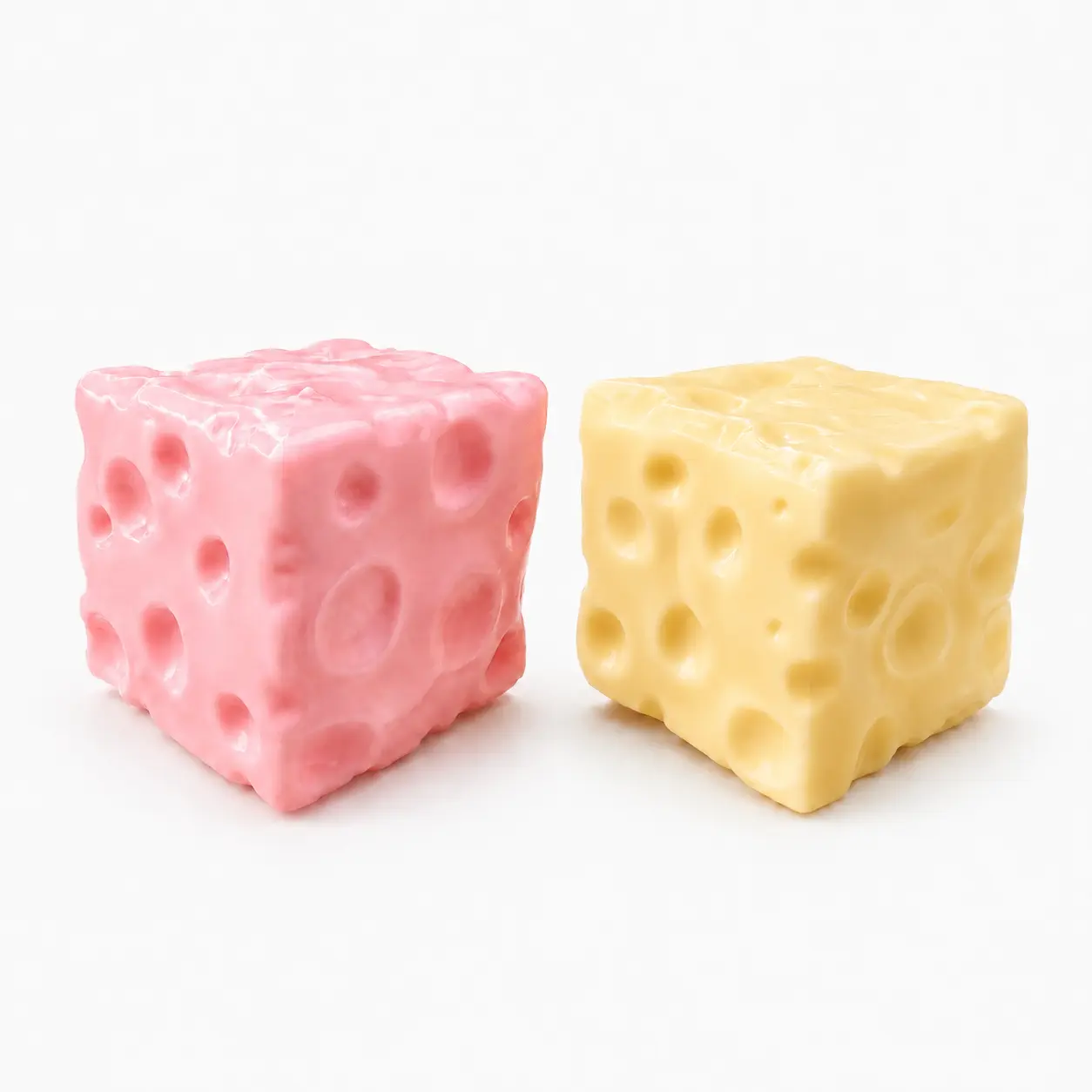 Realistic Cheese Block Squishy - Squilo Non-Rebound Moldable Faseline Filling decompression Stretchy Sensory Squishies Fidget Toys for Stress Relief soft Sensory Multicolored cute Fidget Toy party gift idea summervibes party favor decorative figure