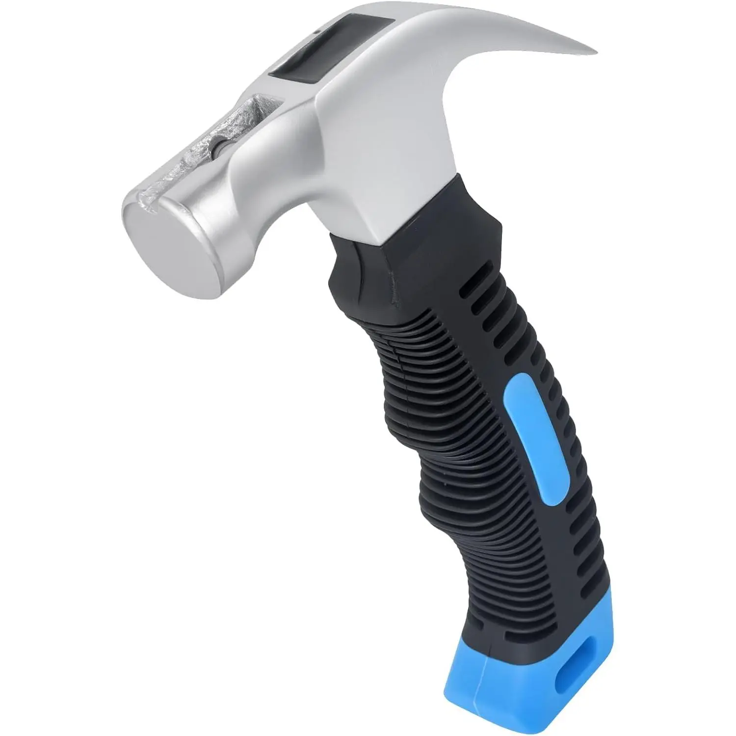 Small Claw Hammer - Magnetic Stubby Tack Hammer for Women and Kids, Camping Hand Tool (Blue)