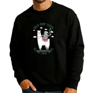 Llama Sloth Nature Lover Sweatshirt – Earth Day Gift Idea with Happy Trees