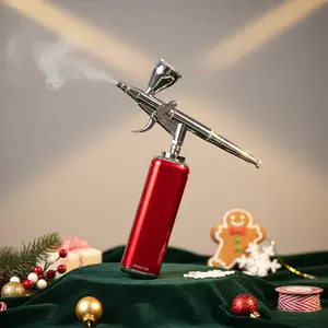 Cordless Airbrush Kit, Portable Mini Airbrush Gun with 0.3mm Nozzle & 3 Speed Modes, USB Rechargeable Handheld Airbrush for Barbers, Tattoo, Skin Care, and Hobby Painting