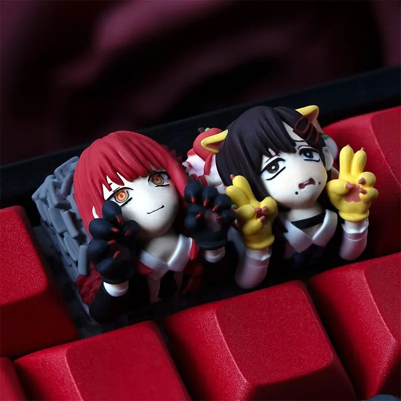 Chainsaw Man Reze Power Custom Keycaps Resin Mechanical Keyboard Caps Cute ESC Keycap for Mechanical Keyboard Customization Anime Gift