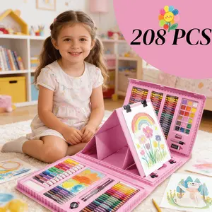 208pcs Super Large Art Set for Kids, Colorful Art Supplies, Coloring Supplies, Crayons, Colored Pencils, Markers, Perfect Gift for Children