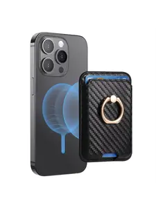 Men's Magnetic Wallets Phone Holder Bank Credit Card Holders Male Magsafe Money Bags Portable Card Slotted Stand for Smartphone IPhone Series for Men Women,Daily Use Phone Accessories