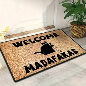 Fun Door Mat 1 Pack, Stain Resistant Indoor Outdoor Entry Mat, Bathroom Decorative Mat, Absorbent Bath Mat for Living Room Bedroom Kitchen Bathroom