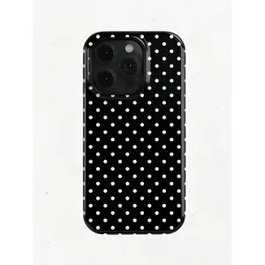 White Polka Dot Pattern, Durable, Shock-Absorbing Two-In-One Large Hole Mobile Phone Case - Compatible With IPhone17,17Air,17pro,17pro Max,16,15,14ProMax,13,13Pro,13ProMax,12,12Pro,12ProMax,11,11Pro,11ProBirthday Gift For Your Girlfriend