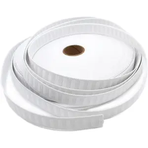 Non Roll Strong White Elastic - Polyester - Color: White - Choose Your Size & Length (White - 1" Inch - 10 Yards)
