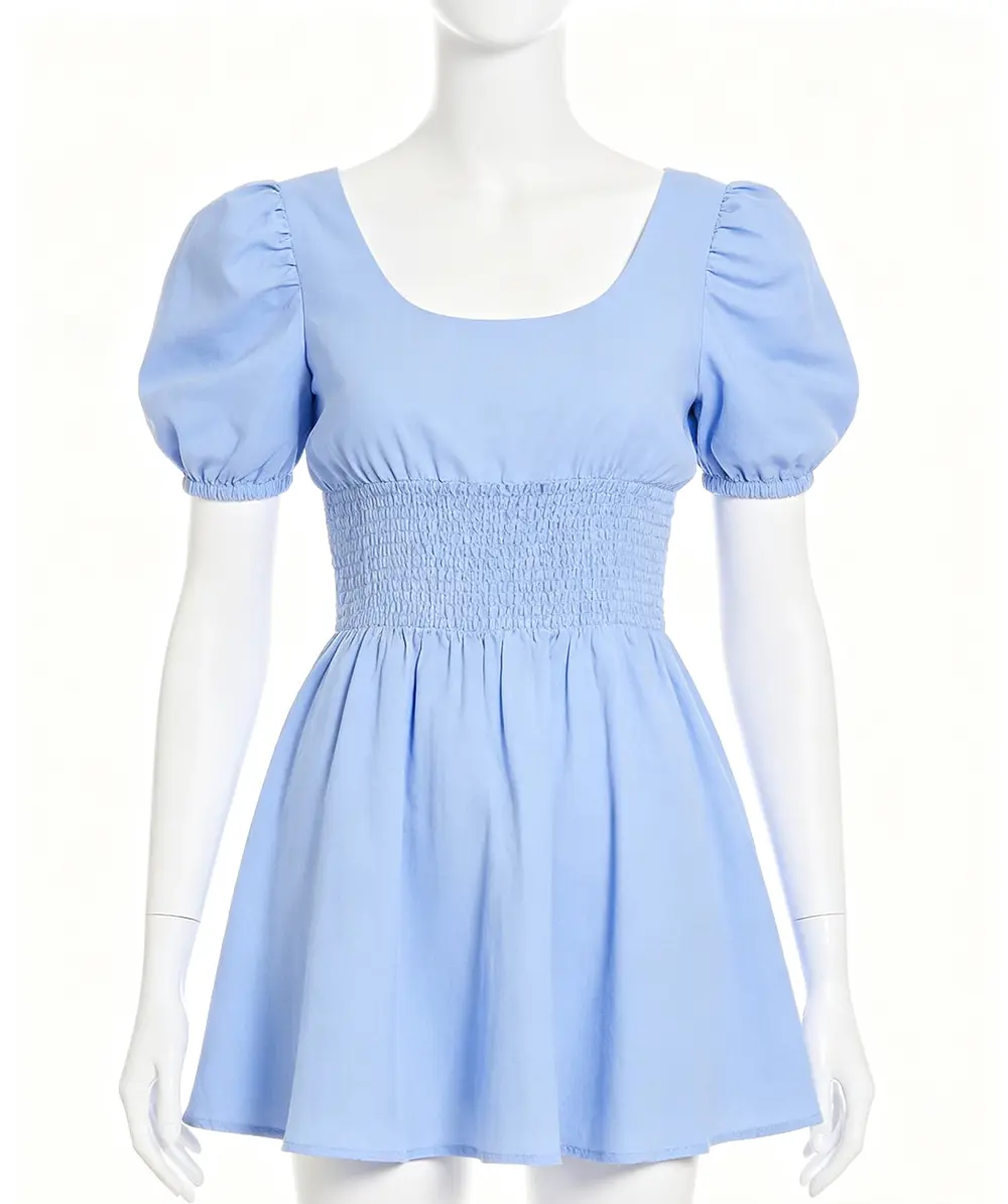 Puff Sleeve Mini Dress