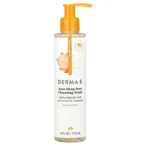 DERMA E Acne Deep Pore Cleansing Wash, 6 fl oz (175 ml)