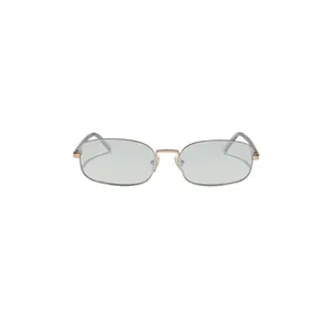 DIFF EYEWEAR X Rachael Kirkonnell Metal Rectangle Sunglasses in Silver & Gold