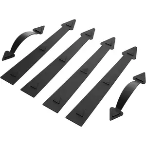 VEVOR Magnetic Garage Door Hardware Kit, Decorative Garage Door Hinges Handles, Black Carriage House Accents, No Installation Needed, 4 Hinges and 2 Handles for Barn Gate Curb AppealVEVOR Super Brand Day