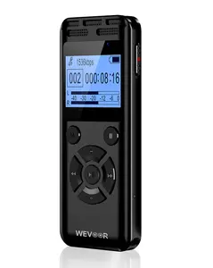 Wevoor V52 64GB Digital Voice Recorder with Noise Reduction, 1536Kbps HD Stereo, Metal Voice Activated Recorder with Playback and Password, suitable for interviews, meetings, and lectures.