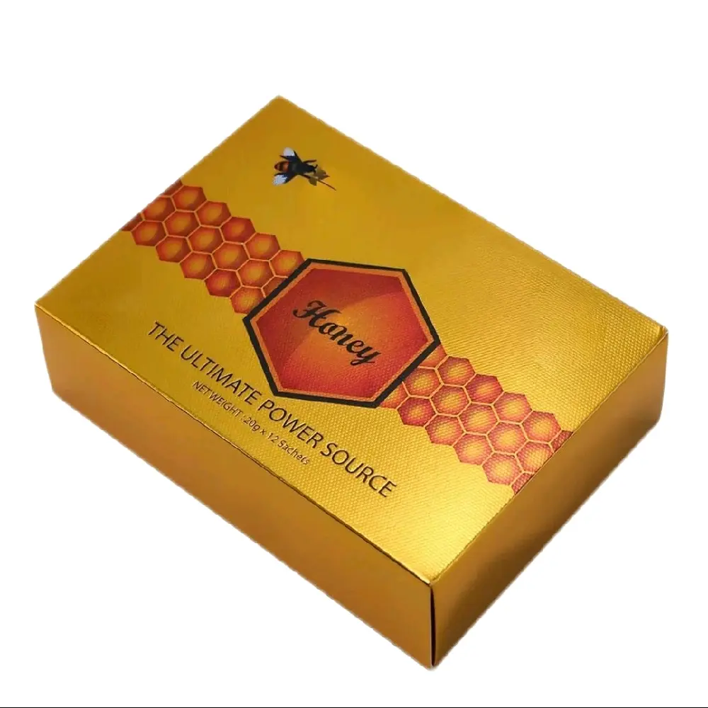 Honey Pack Blend with Royal Jelly for Men (12 Count)  Premium Natural Honey Blend for Energy