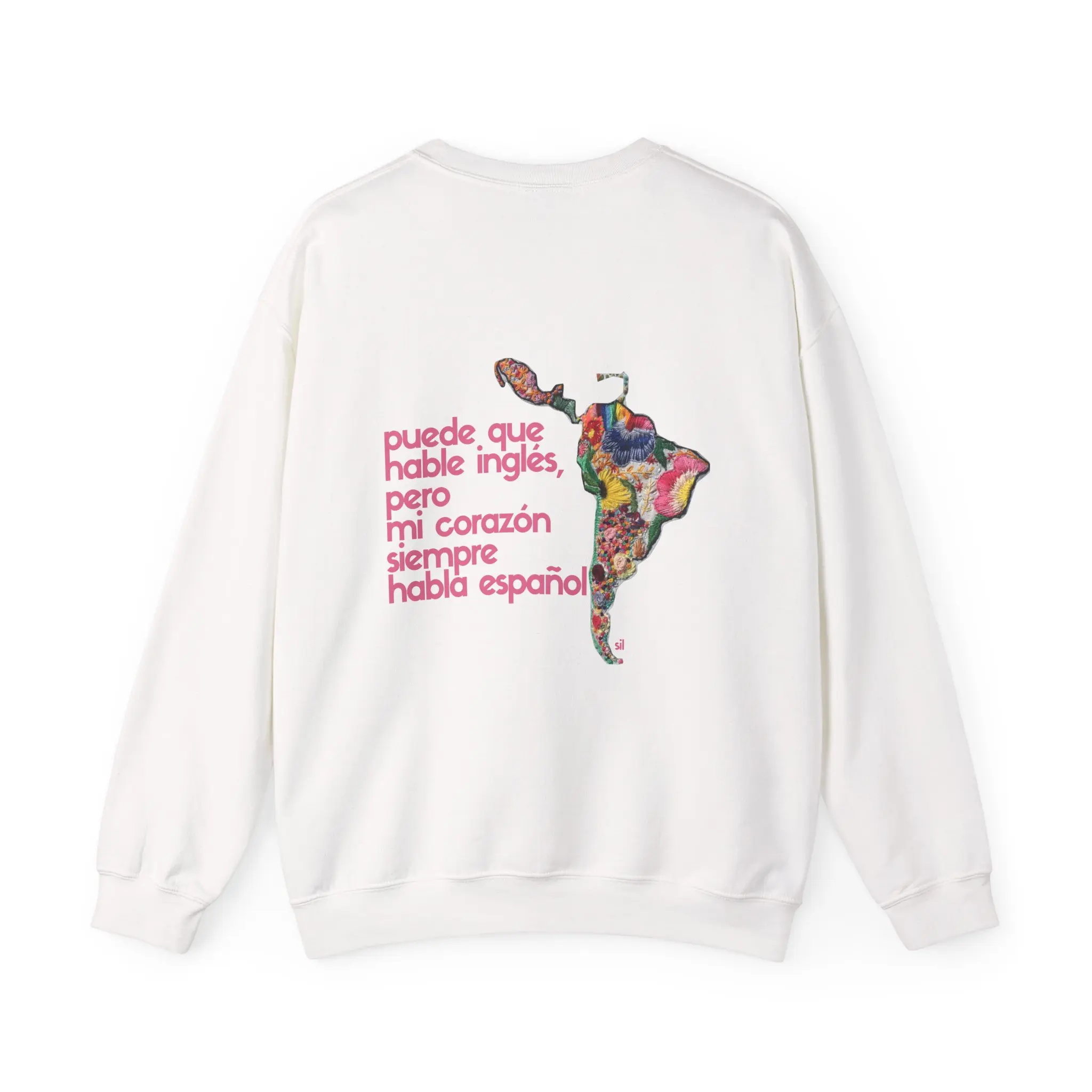 Amor Latino sweatshirt | Spanish heart map of Latin America, Spanish phrase crewneck