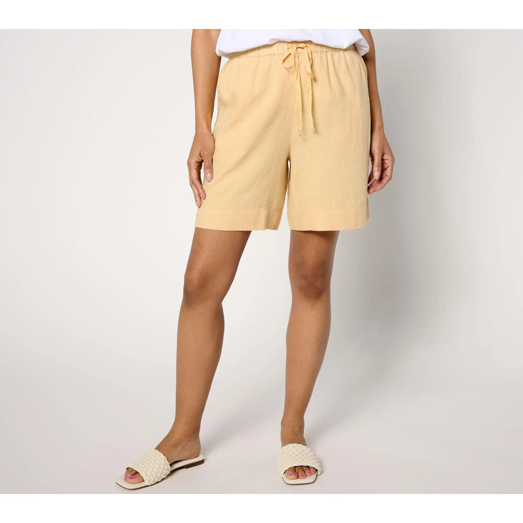 BEAUTIFUL by Lawrence Zarian Regular Linen Blend Soft Short