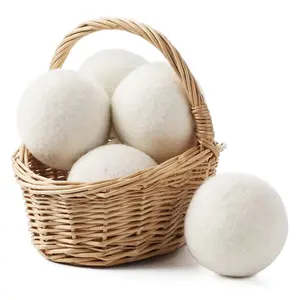 LMMAKE Laundry Wool Dryer Balls,  Natural Fabric Softener, Reusable Laundry Balls for Dryer, Reduces Clothing Wrinkles and Saves Drying Time for Washing Machine Accessories