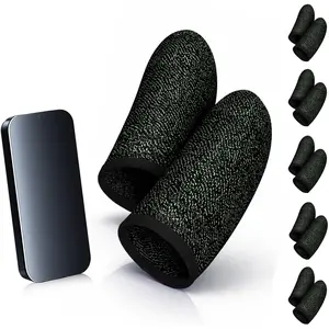 10 Pack Gaming Finger Sleeves, Ultra-Thin 0.15mm Superconducting Nanofiber Touchscreen Thumb Sleeves, Anti-Sweat & Smooth Glide,Perfect Touchscreen for Mobile Phone - Dedales Gamer Profesionales