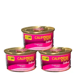 California Scents Coronado Cherry Spillproof Air Freshener 1.5 Ounce Canister Original Organic Scent for Car & Home PACK OF 3!