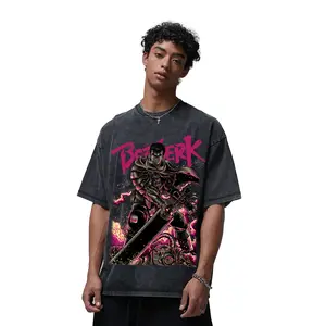 Berserk Retro Heavy tee Limited Guts Beast Of Darkness Anime Clothing Double Printed Vintage Unisex Oversize Anime Manga Merch Washed Heavyweight Cotton T-shirt, Gift For Anime Fan