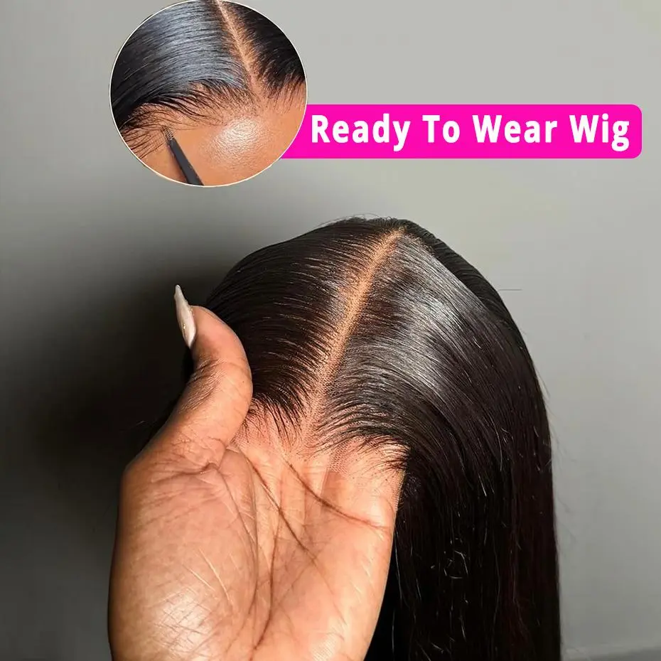 Clearance Smooth Straight 32 34 36 Inch Glueless Wig Human Hair 9x6 6x4 7x5 5x5 Ready To Wear Lace Closure Wigs For Women Brazilian Remy Hair Pre Cut Lace WIg Preplucked Natural Hairline 180%