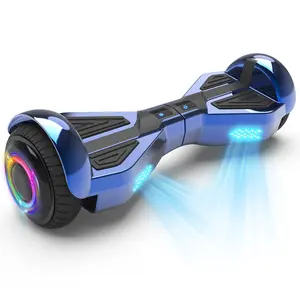 Hover Star Hoverboard with LED Lights and Bluetooth Speaker Self Balancing Scooter with 6.5" Flashing Wheels Top Speed of 6MPH Gifts for Kids