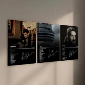 [Sale off up to 50% - Ends soon] Set of 3 Canadian SInger AlbumsPremium Wall Art Poster Unframed HD Print Home Office Decor Unique Trendy Gift