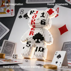 Creative Bear Pattern Building Block Model, 1688pcs, Original Authentic, New 2026 Design, Perfect Gift, Enhances Hand-Eye Coordination