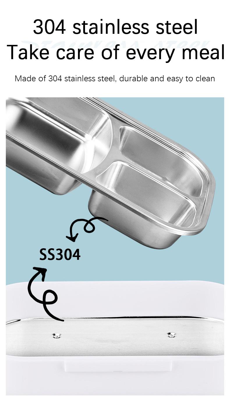 Kitchen ware 1.5L Cookware Sets Heater Portable Electric Lunch Boxes stainless steel Container with Insulation Bag for Car Truck