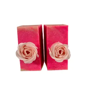Pink Rose Cold Process Goat Milk Soap 250g Handcrafted with Tallow & Creamy Goat Milk for Soothing Skin Care
