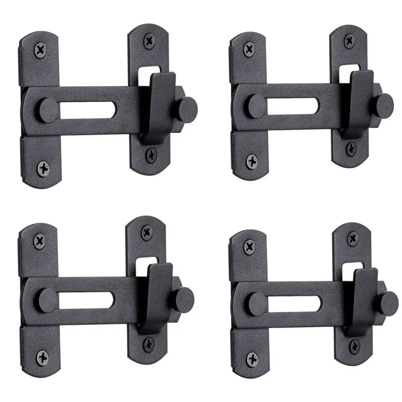 2 Sets/3 Sets/4 Sets of Stainless Steel Door Latches, Anti-theft Sliding Door Latches, Barn Door Latches, Pet Cage Door Locks, Right Angle Mini Door Latches