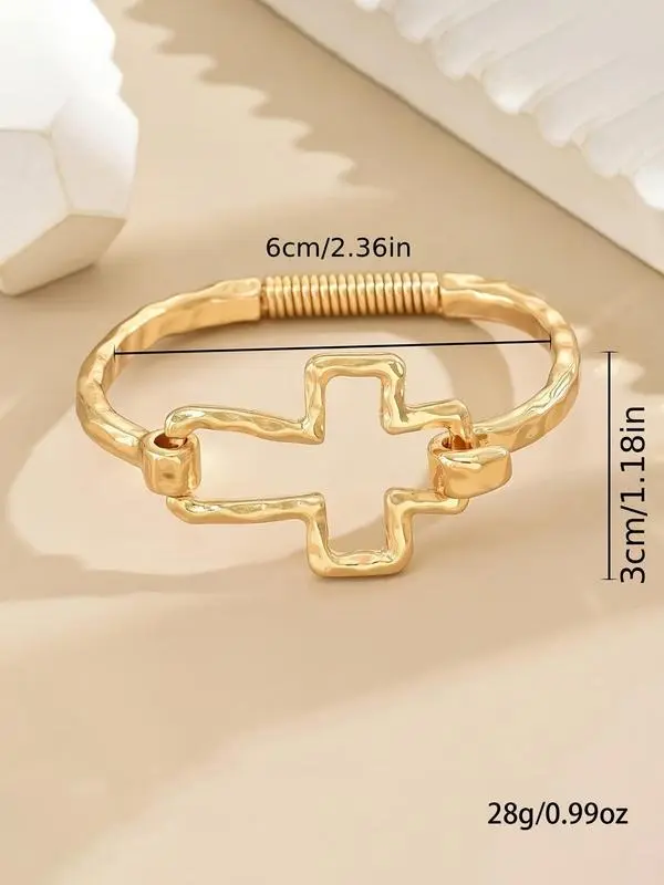 Cross Motif Bangles - Women's Fashion Creative Jewelry, Birthday Gifting Option, Accessories for Party & Daily Wear