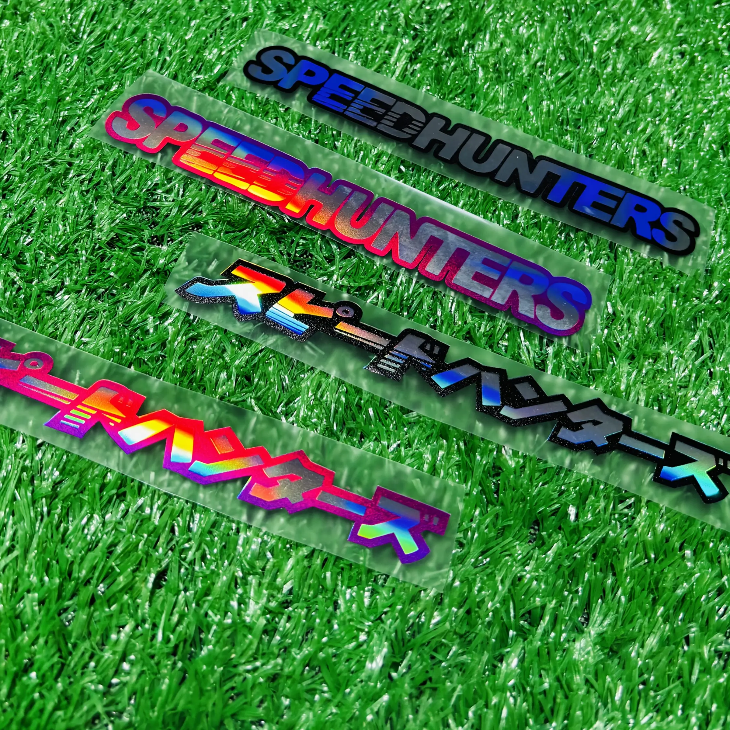 1pc Laser Speed Hunting Japanese Stickers/car Stickers Speed Hunting Laser Speed Hunting Car Front Window Stickers JDM Street Racing Windshield Drift Suitable for Motorcycles, Cars, Bicycles