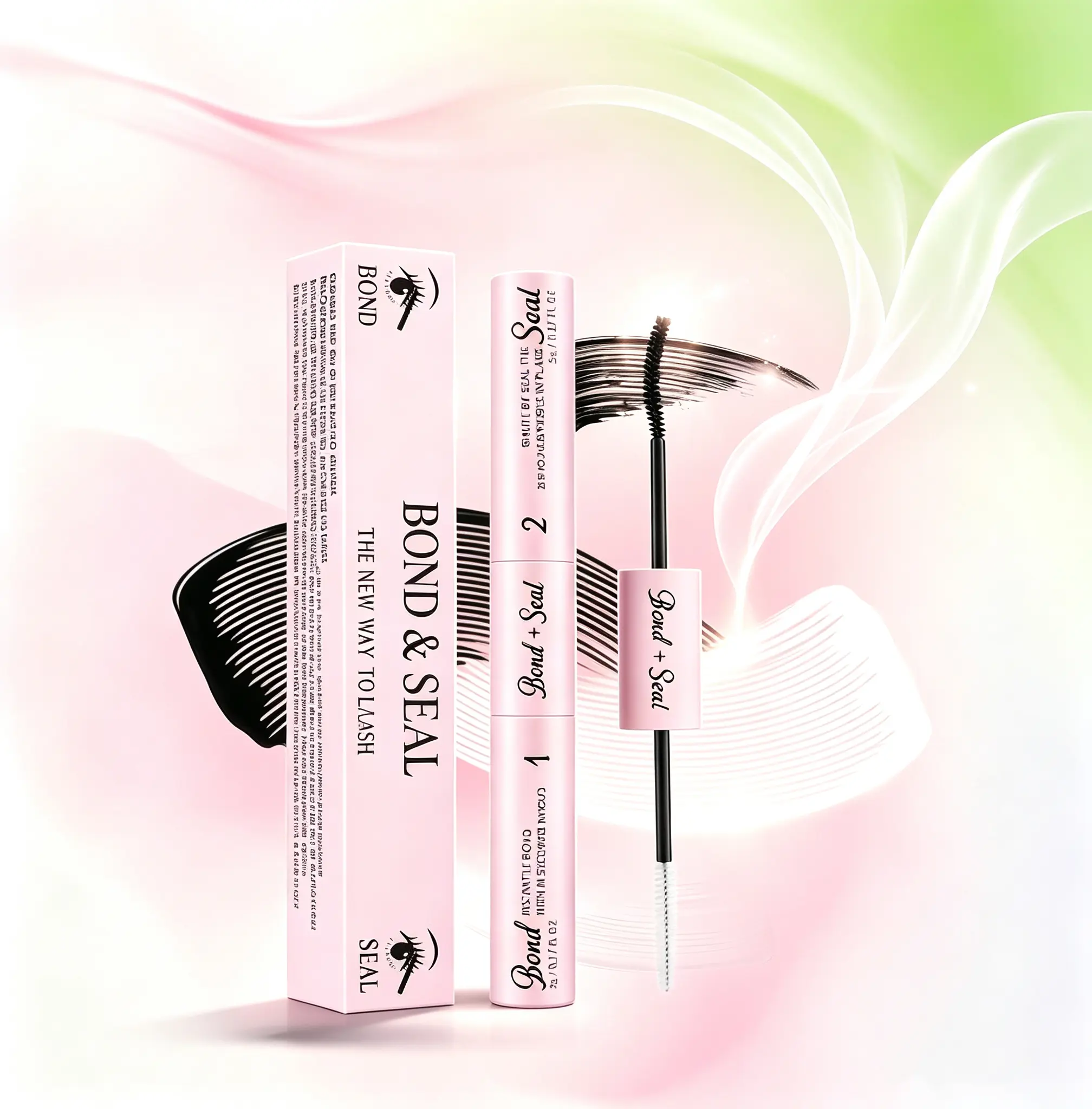 Bond & Seal 2 in 1 Cluster Lash Black/White, Waterproof, Long-Lasting Strong Hold Eyelash Adhesive, DIY Lash Extensions  for Individual Cluster Lashes, Dual Purpose Lash Bond and Seal for Self-Application, WeeklyDeals, DealsForYouDays